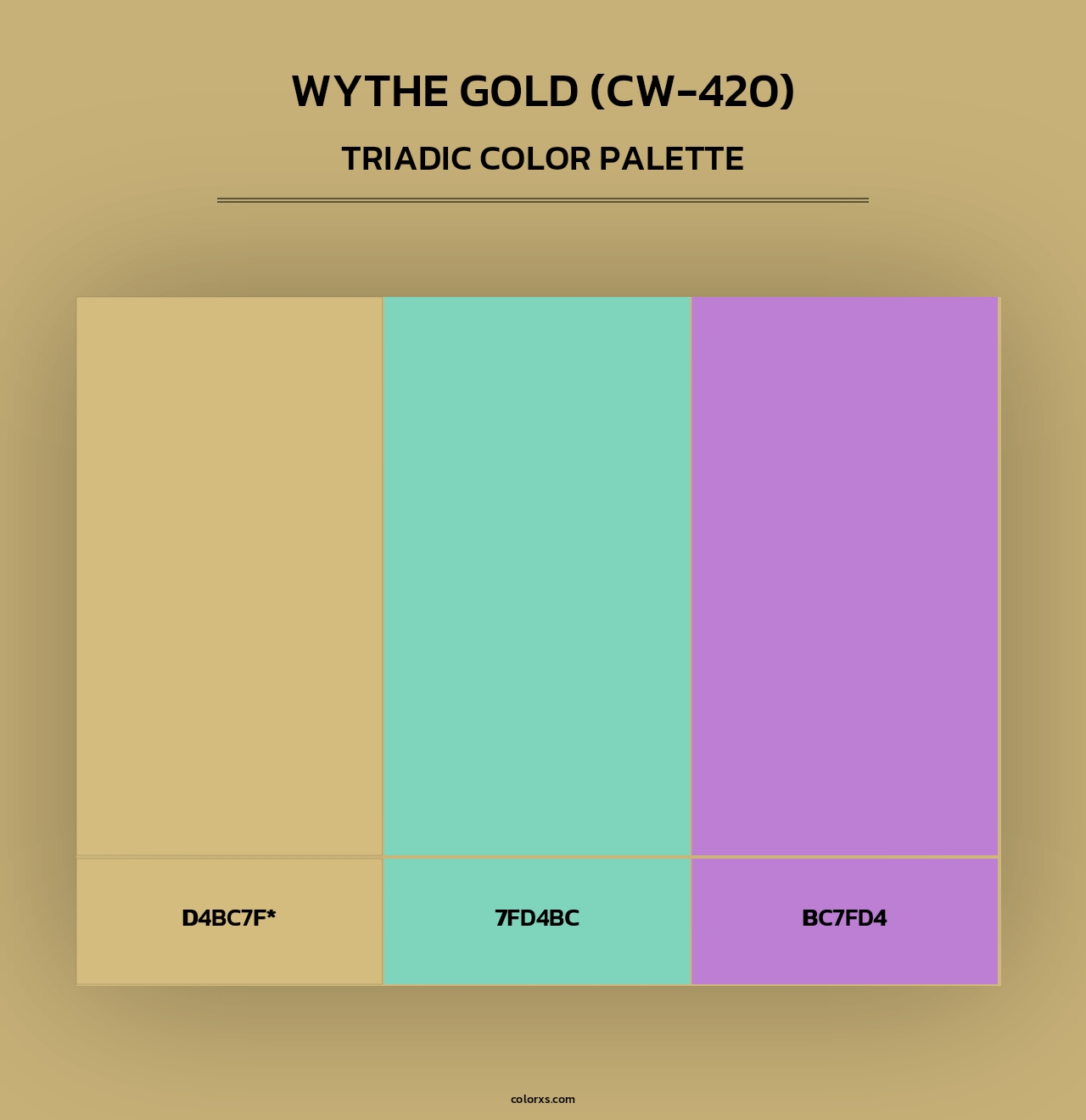 Wythe Gold (CW-420) - Triadic Color Palette
