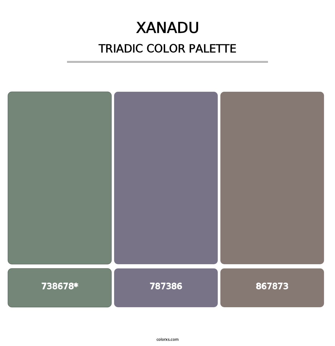 Xanadu - Triadic Color Palette