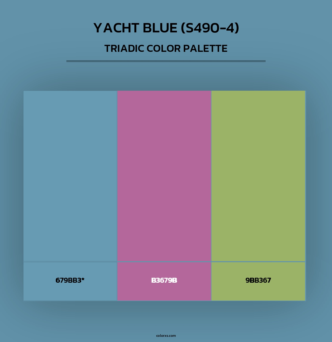 Yacht Blue (S490-4) - Triadic Color Palette