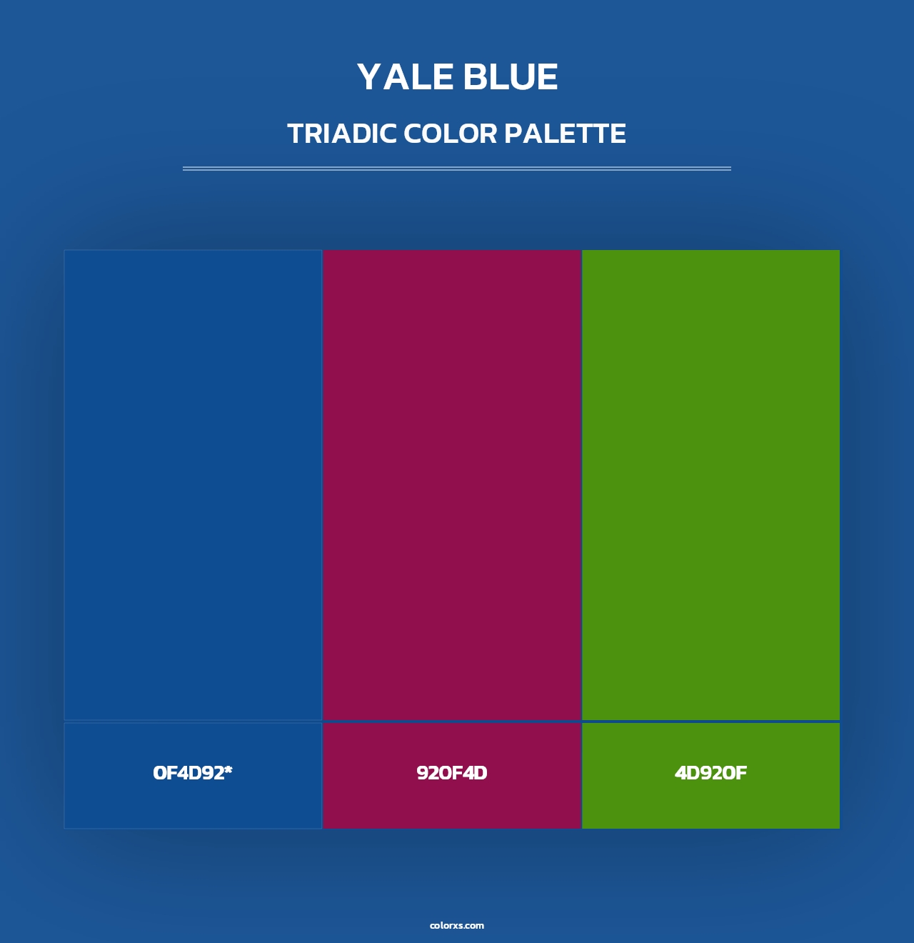 Yale Blue - Triadic Color Palette