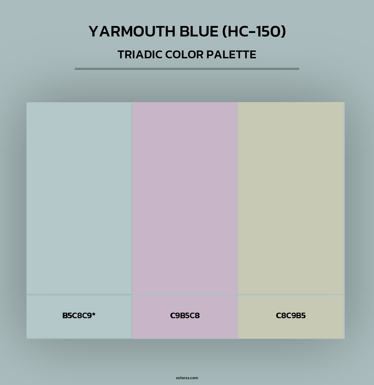 Yarmouth Blue (HC-150) - Triadic Color Palette