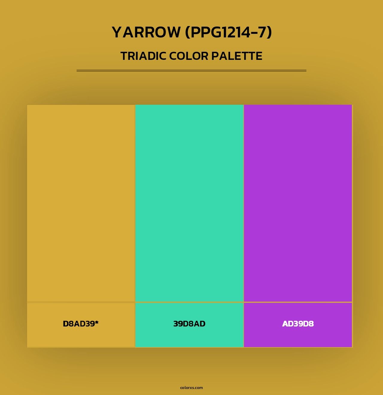 Yarrow (PPG1214-7) - Triadic Color Palette