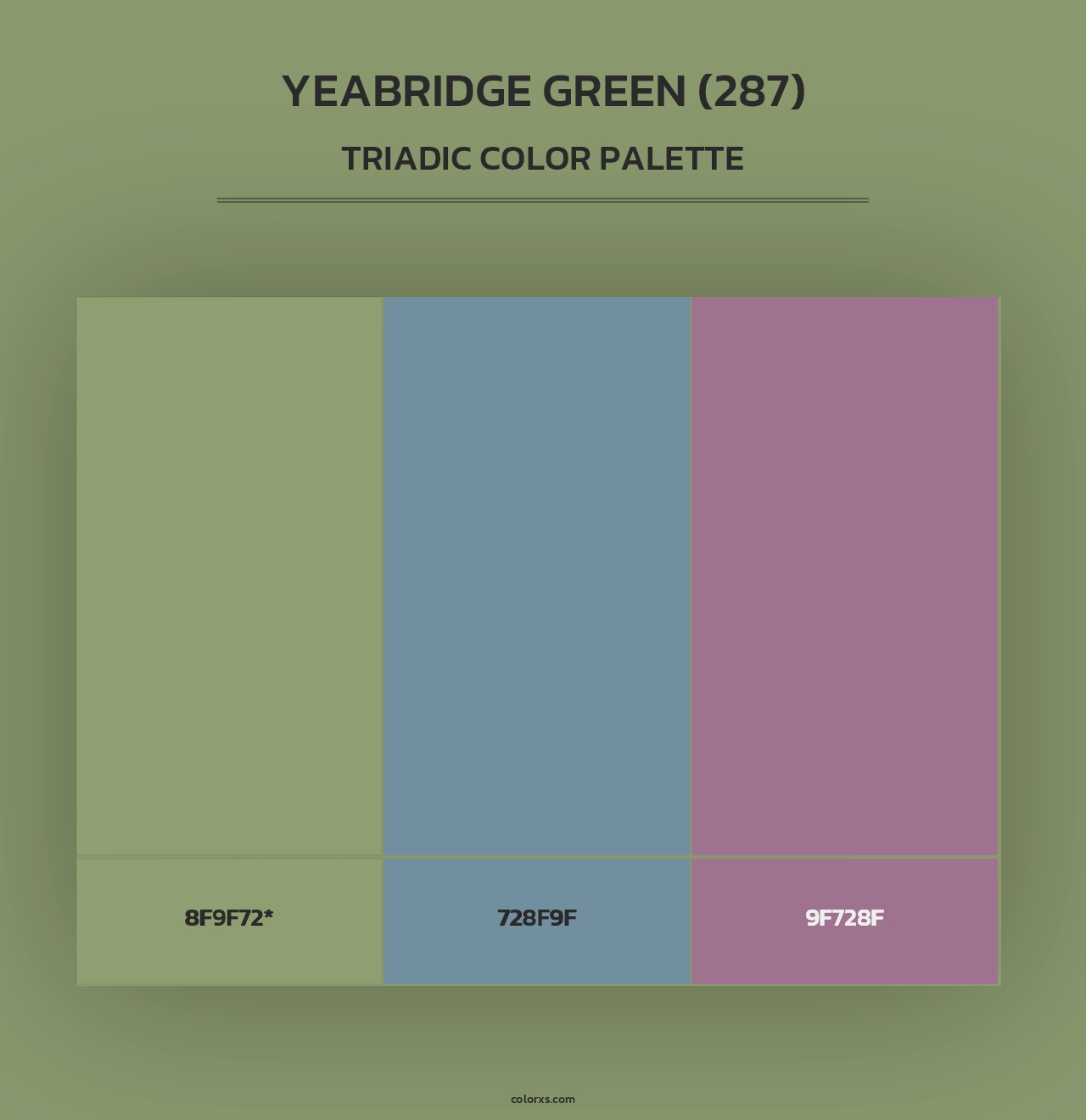 Yeabridge Green (287) - Triadic Color Palette