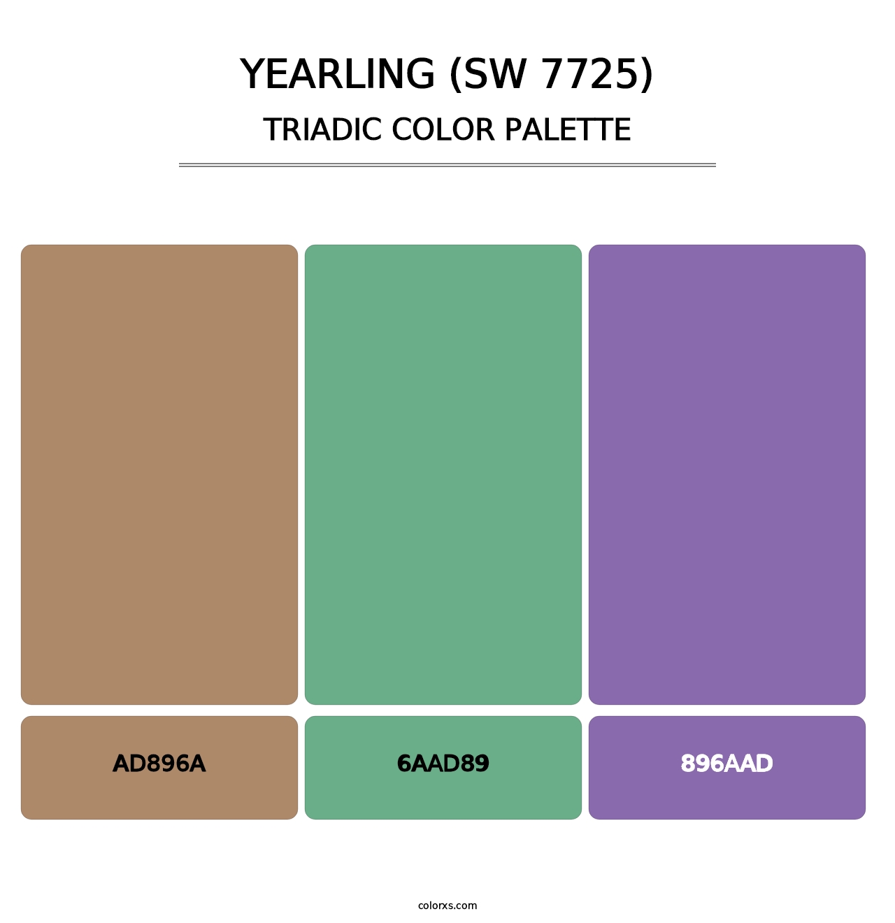 Yearling (SW 7725) - Triadic Color Palette