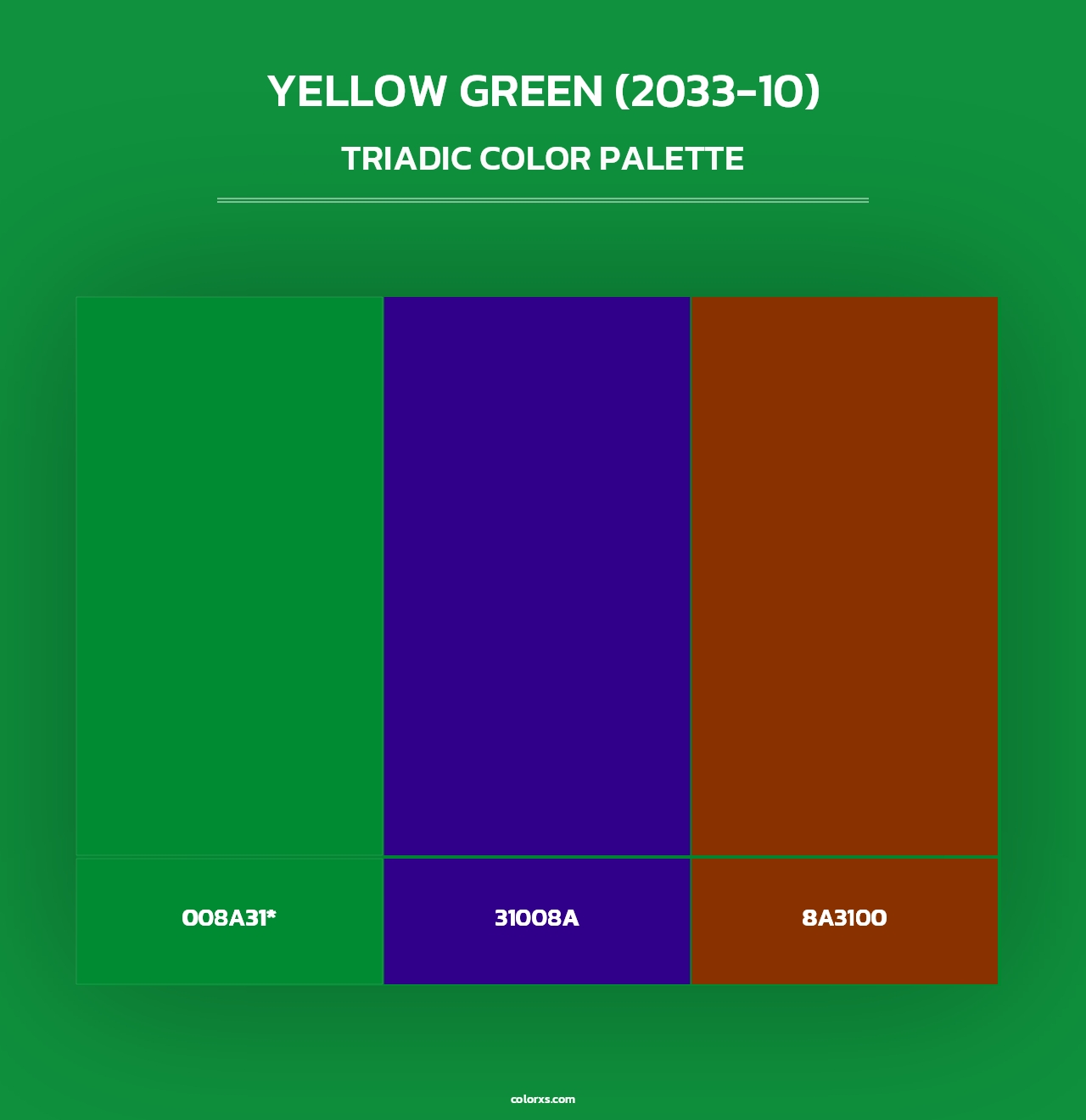 Yellow Green (2033-10) - Triadic Color Palette