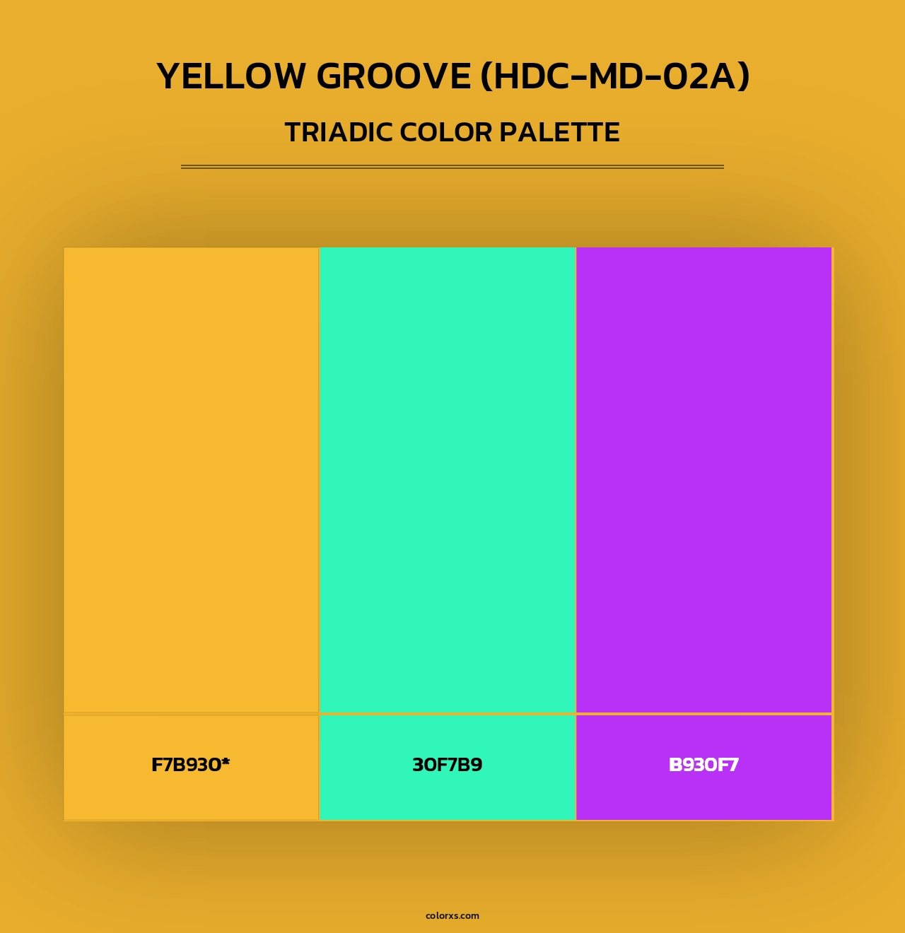 Yellow Groove (HDC-MD-02A) - Triadic Color Palette