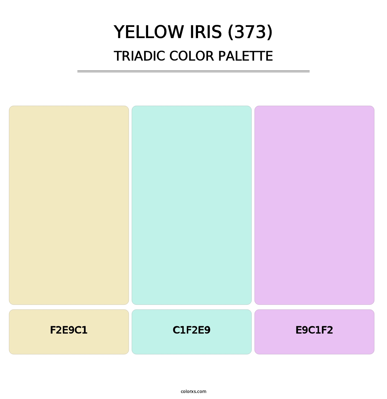 Yellow Iris (373) - Triadic Color Palette