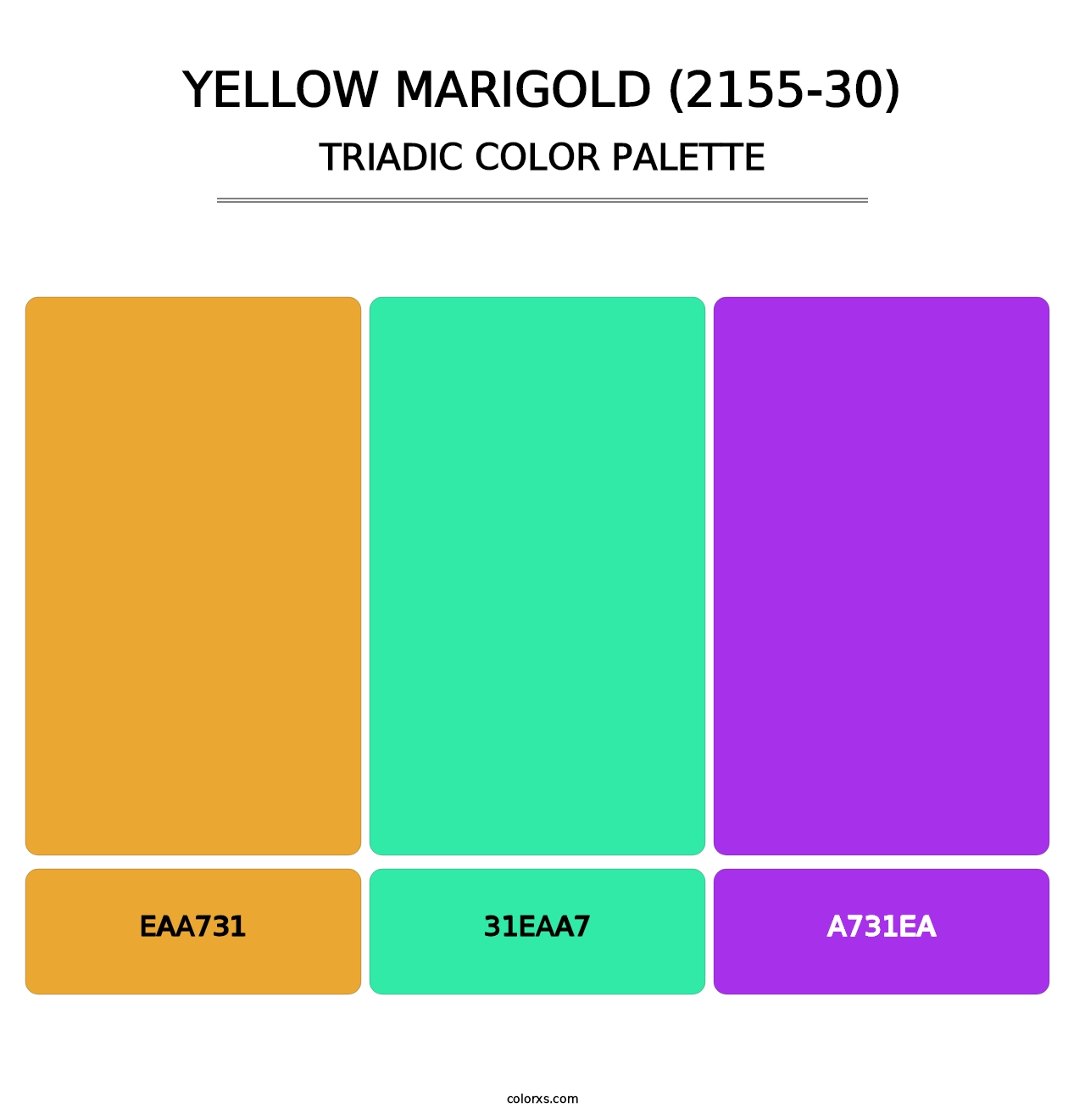 Yellow Marigold (2155-30) - Triadic Color Palette