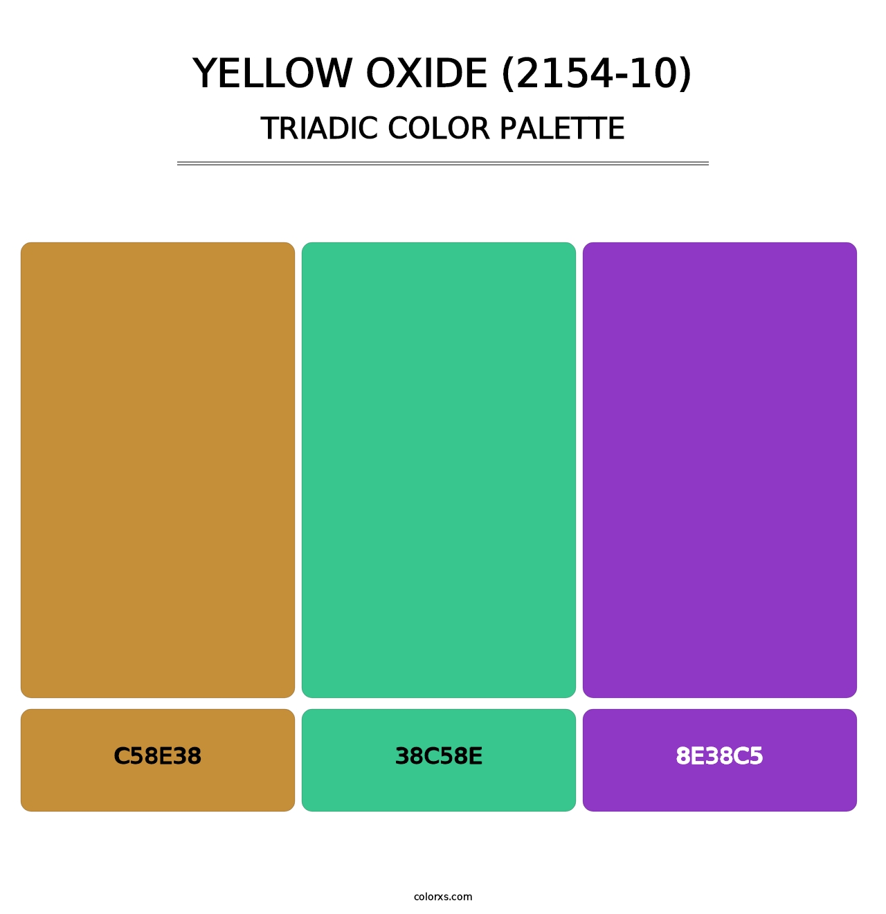 Yellow Oxide (2154-10) - Triadic Color Palette