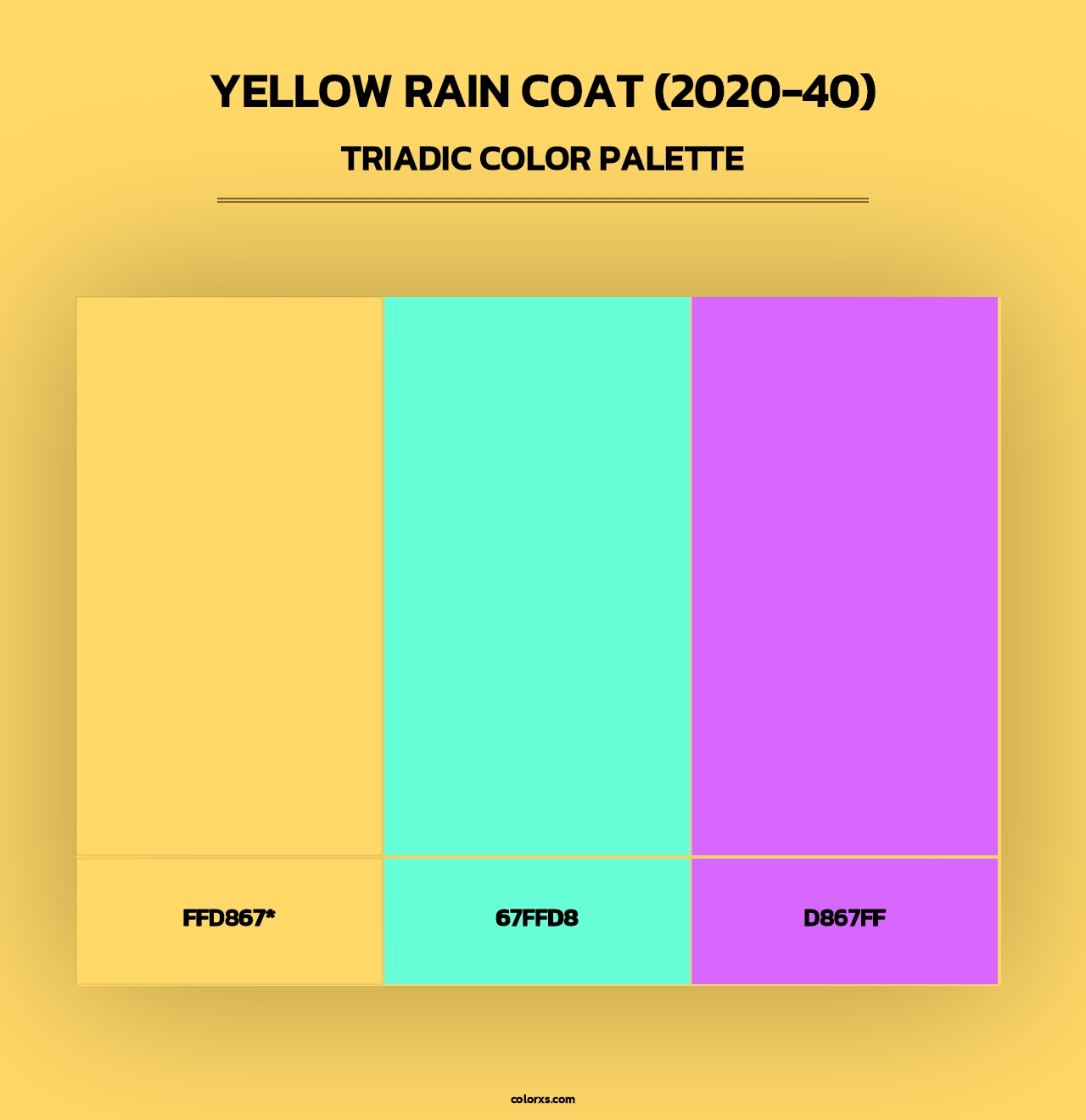 Yellow Rain Coat (2020-40) - Triadic Color Palette