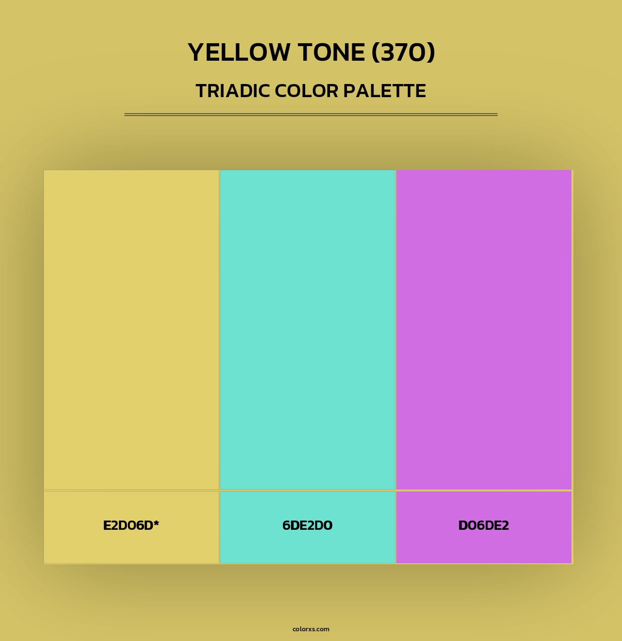 Yellow Tone (370) - Triadic Color Palette