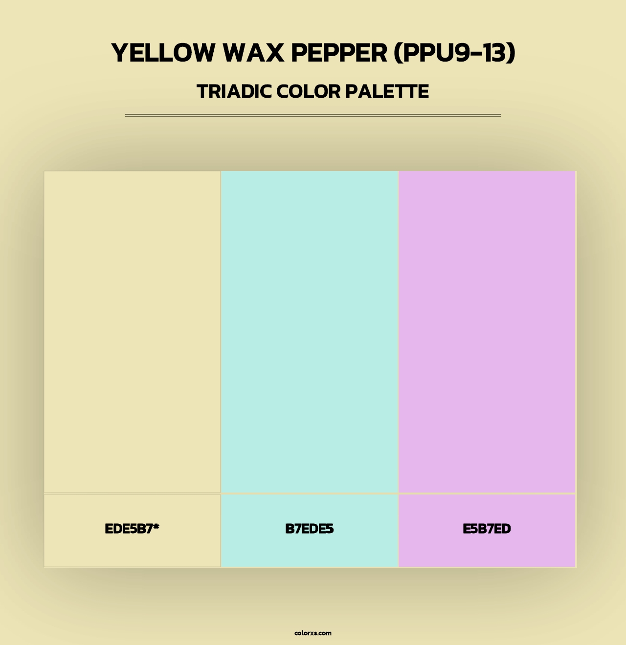 Yellow Wax Pepper (PPU9-13) - Triadic Color Palette