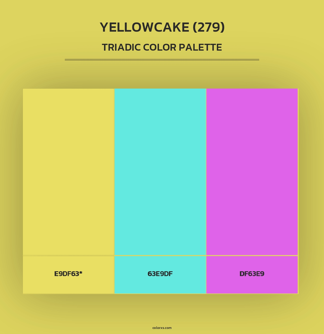 Yellowcake (279) - Triadic Color Palette