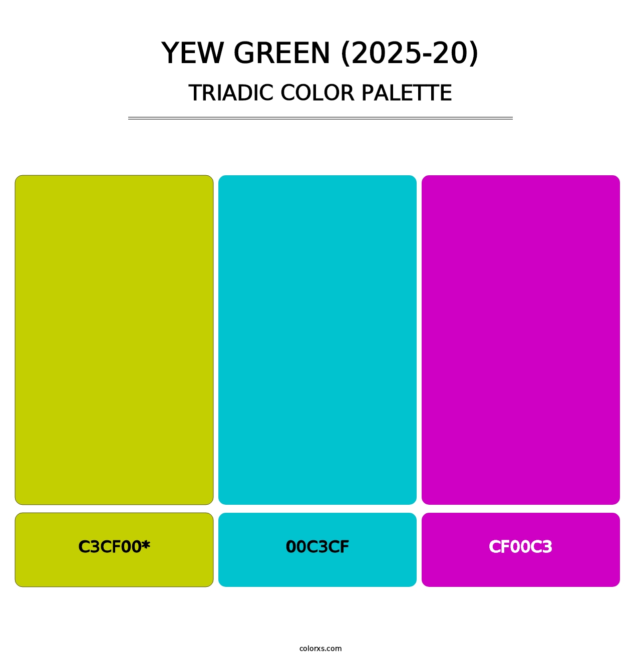 Yew Green (2025-20) - Triadic Color Palette