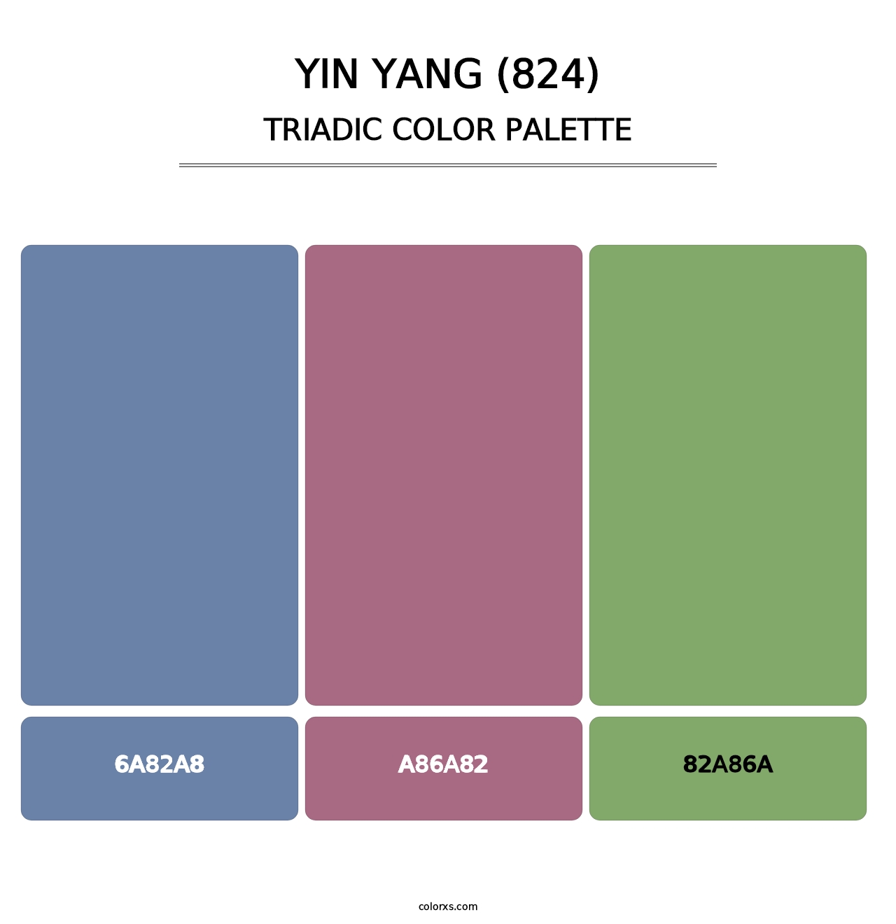 Yin Yang (824) - Triadic Color Palette