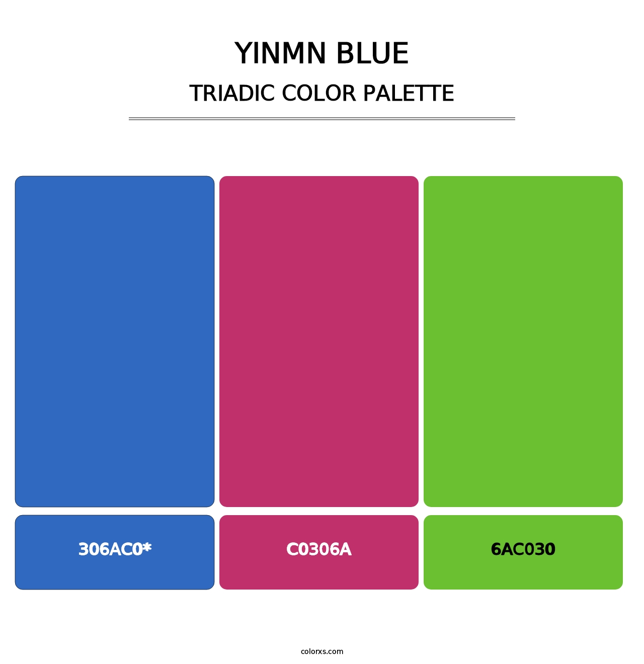 YInMn Blue - Triadic Color Palette