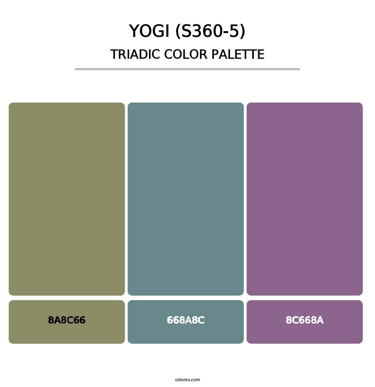 Yogi (S360-5) - Triadic Color Palette