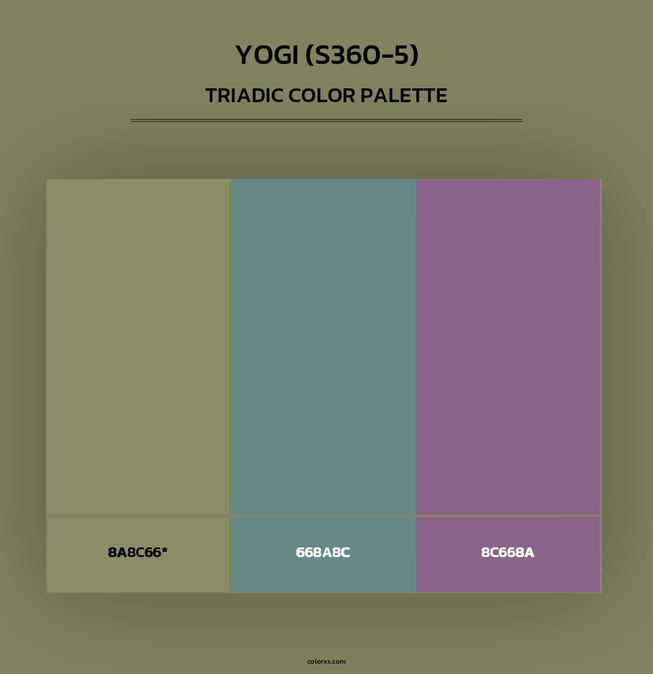 Yogi (S360-5) - Triadic Color Palette
