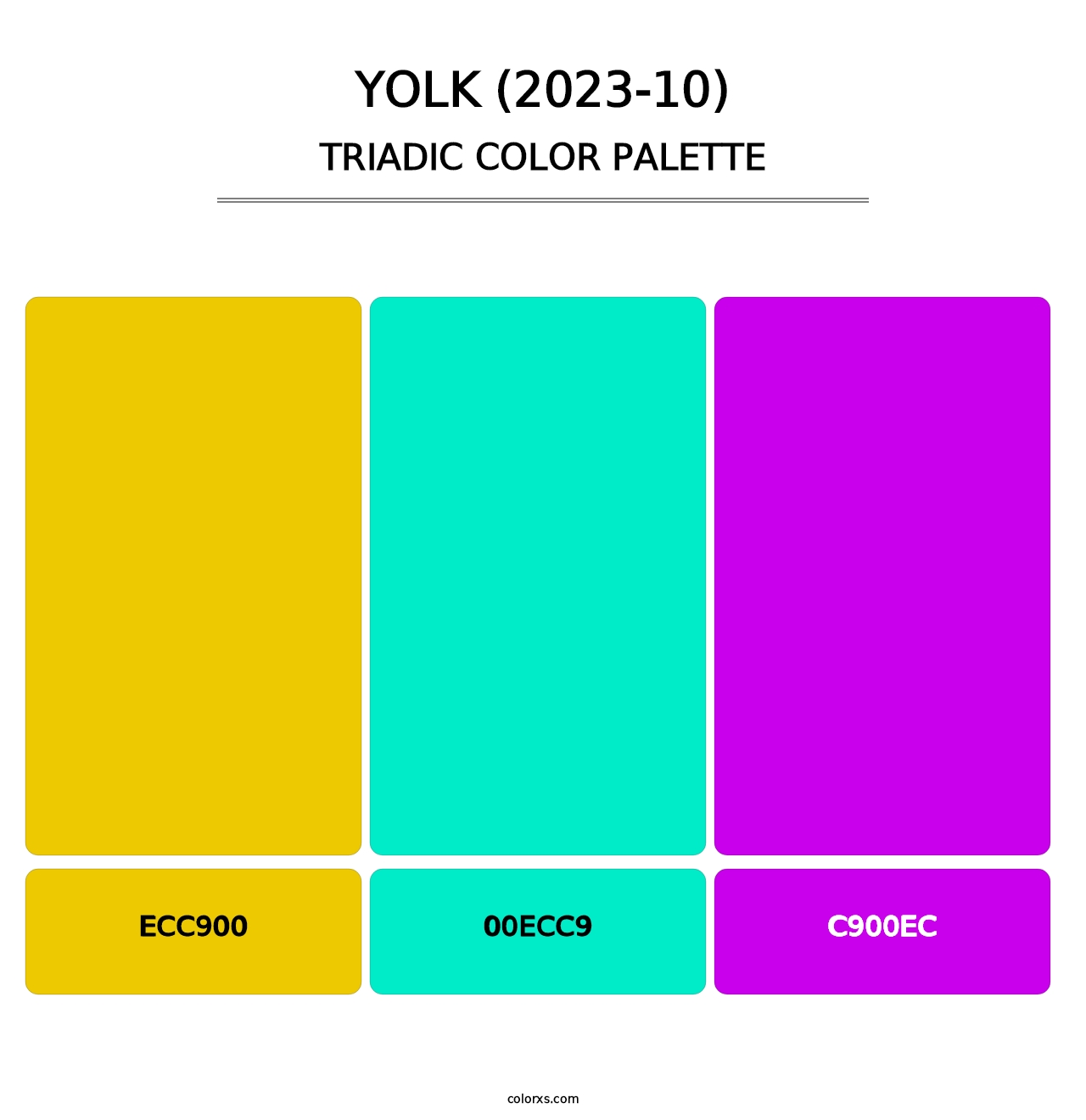 Yolk (2023-10) - Triadic Color Palette