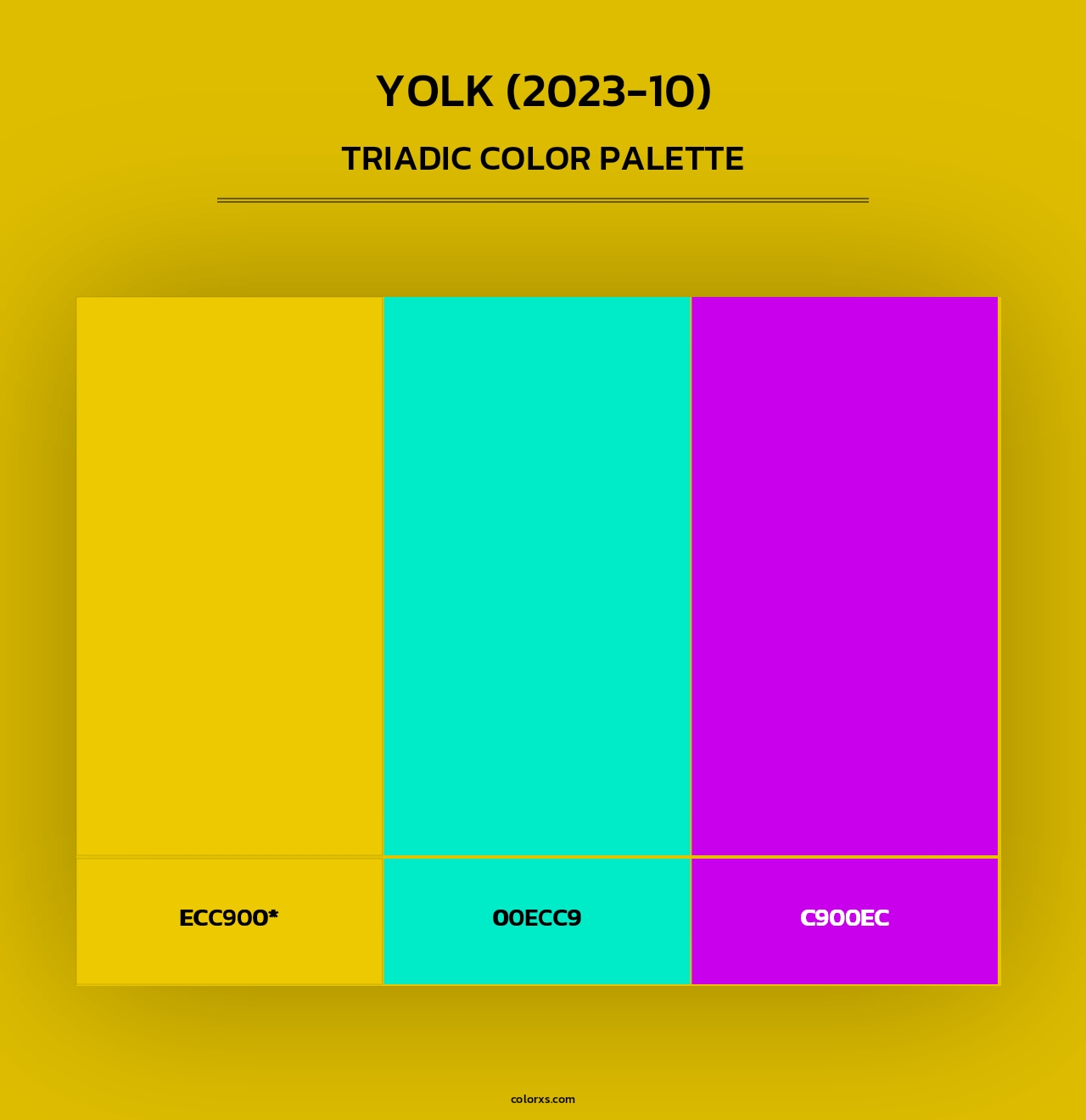 Yolk (2023-10) - Triadic Color Palette