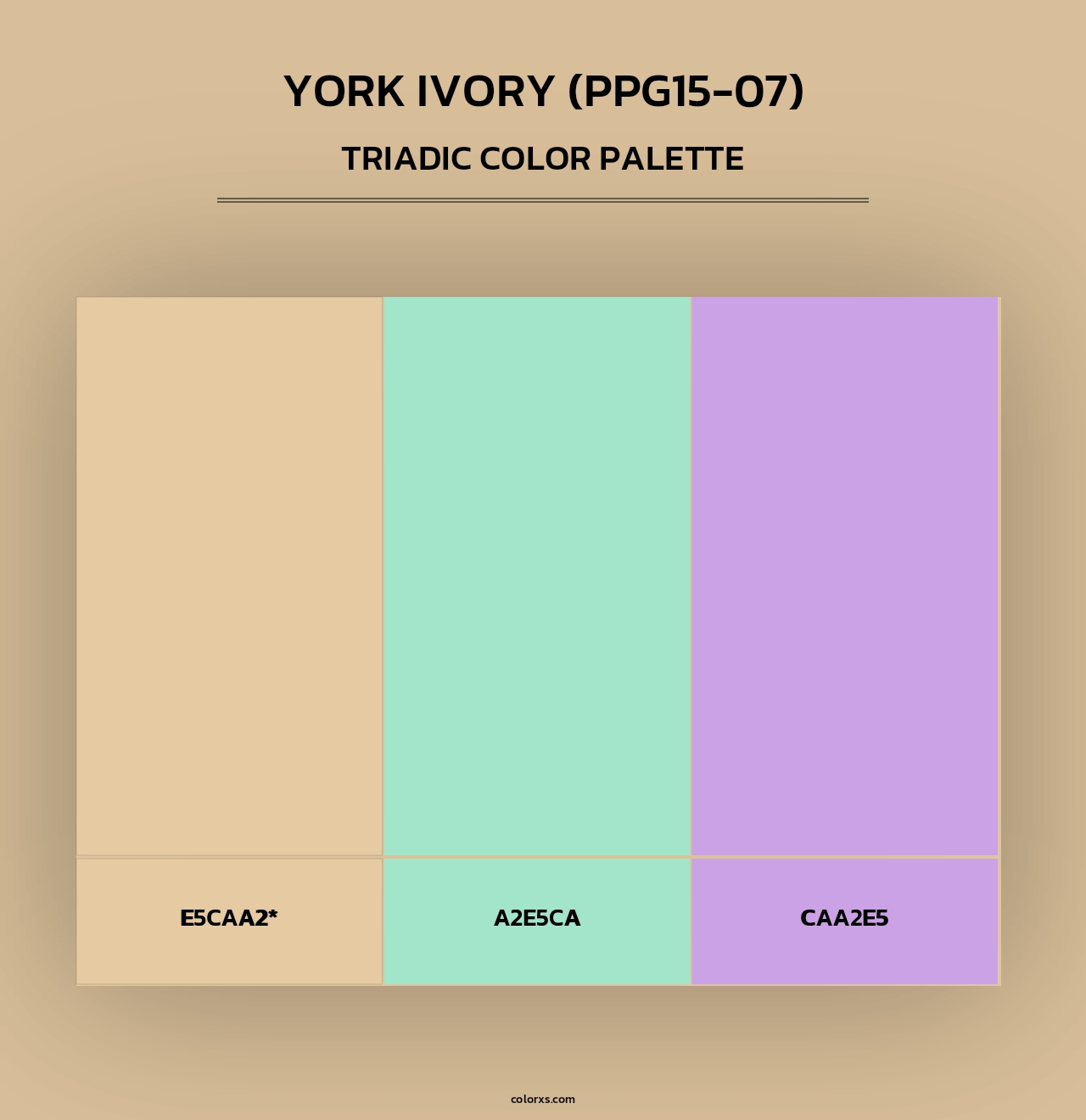 York Ivory (PPG15-07) - Triadic Color Palette