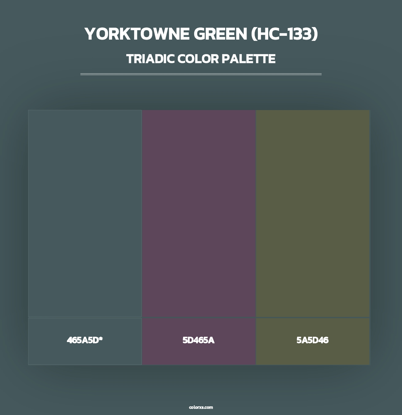 Yorktowne Green (HC-133) - Triadic Color Palette