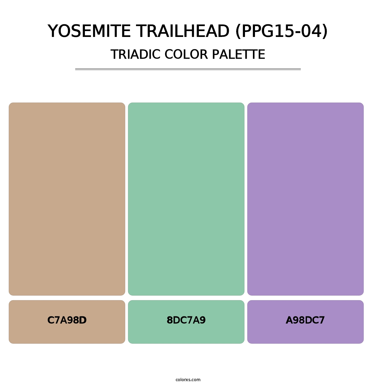 Yosemite Trailhead (PPG15-04) - Triadic Color Palette