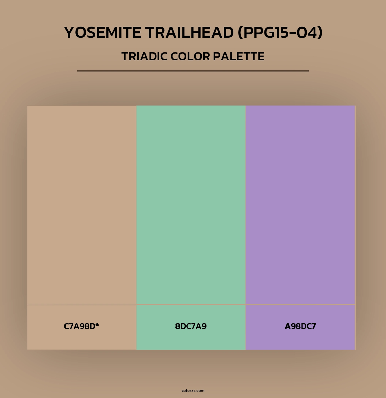 Yosemite Trailhead (PPG15-04) - Triadic Color Palette