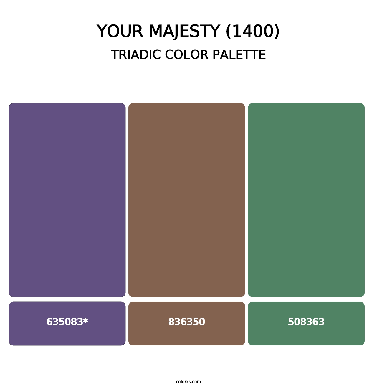 Your Majesty (1400) - Triadic Color Palette