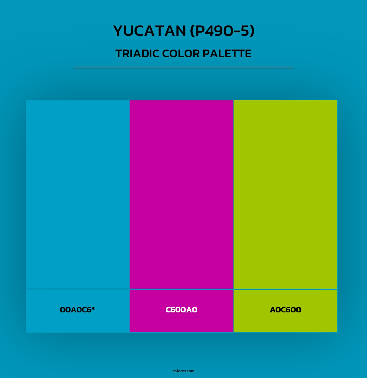 Yucatan (P490-5) - Triadic Color Palette