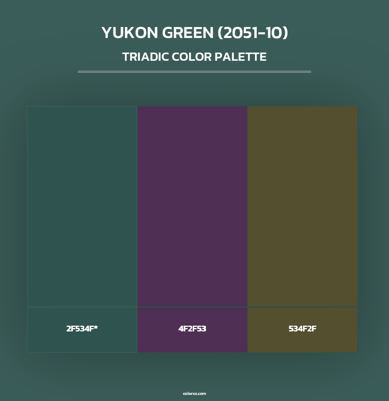 Yukon Green (2051-10) - Triadic Color Palette