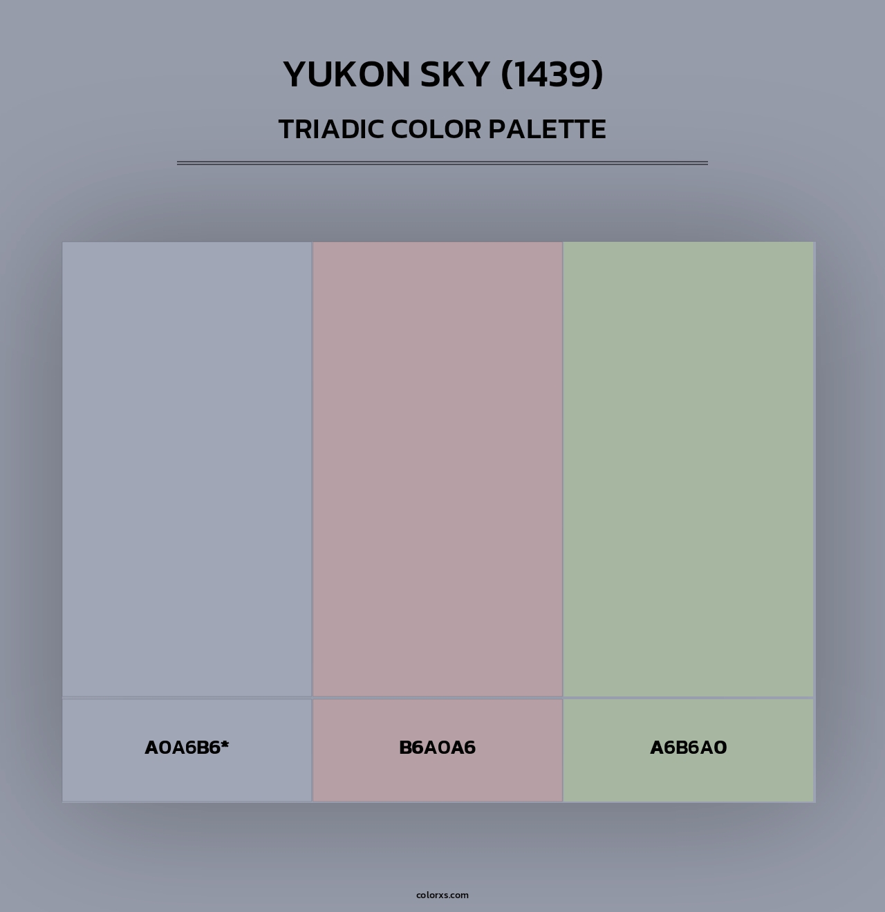 Yukon Sky (1439) - Triadic Color Palette