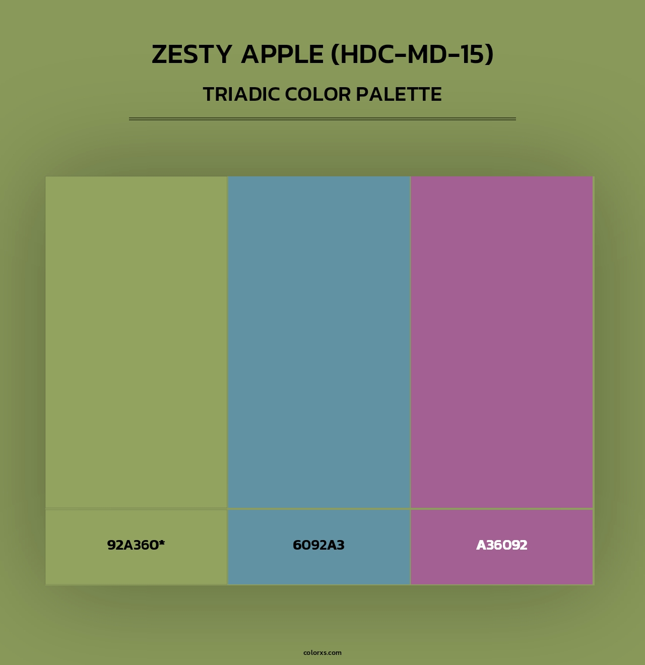 Zesty Apple (HDC-MD-15) - Triadic Color Palette