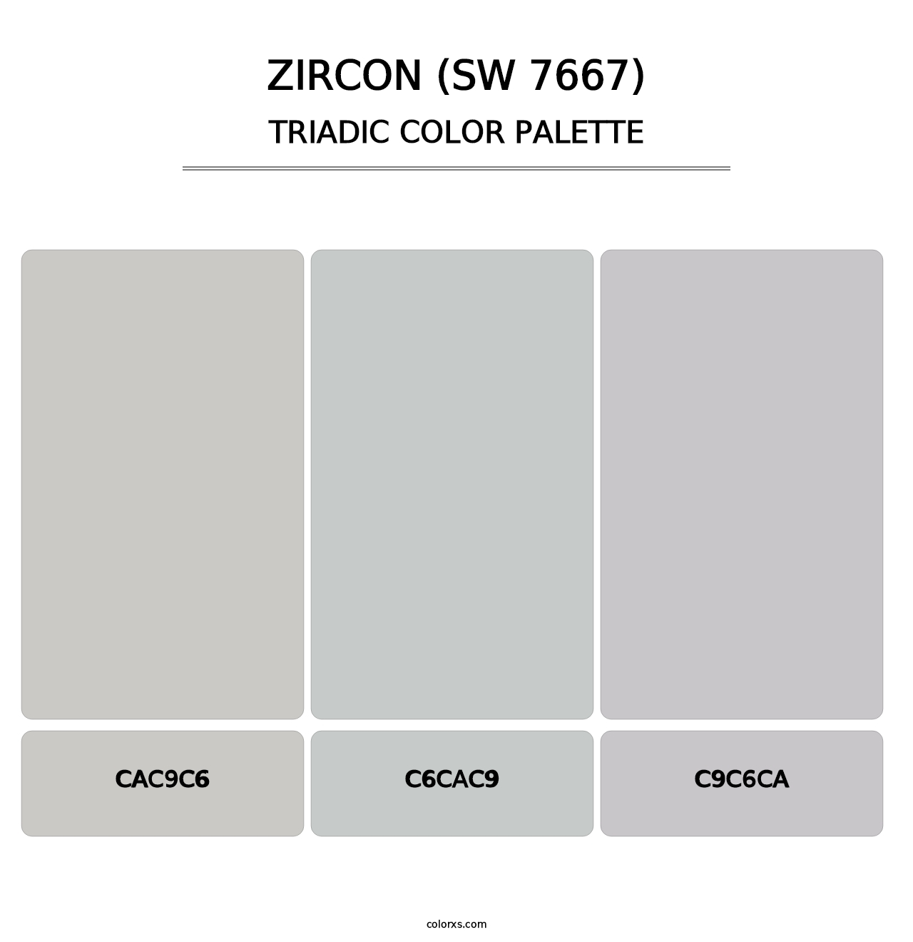 Zircon (SW 7667) - Triadic Color Palette