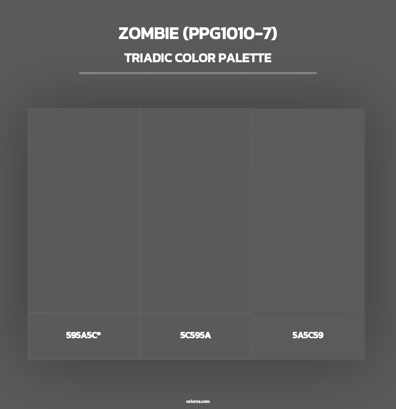 Zombie (PPG1010-7) - Triadic Color Palette