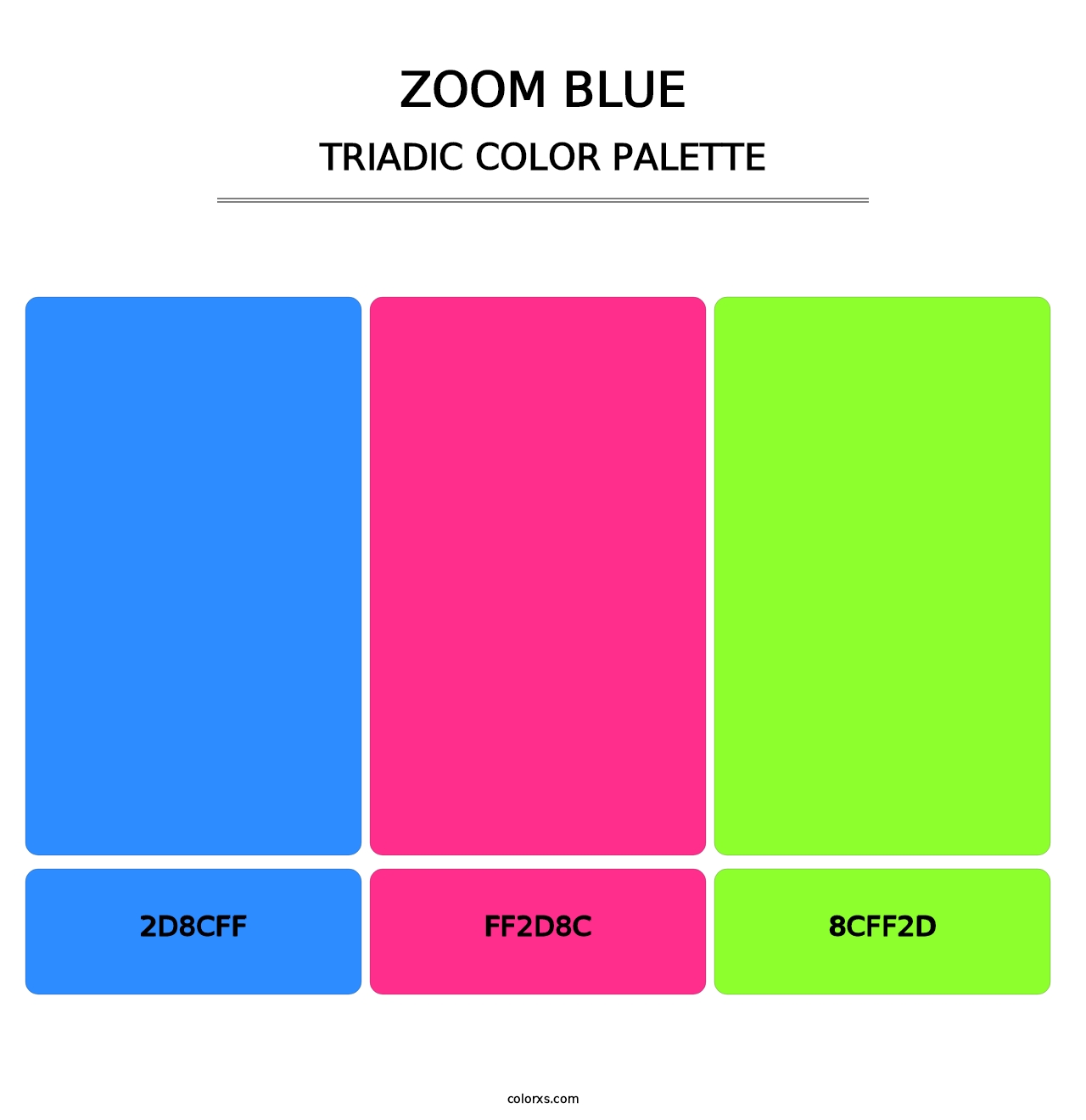 Zoom Blue - Triadic Color Palette