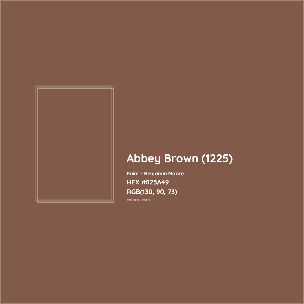 HEX #825A49 Abbey Brown (1225) Paint Benjamin Moore - Color Code