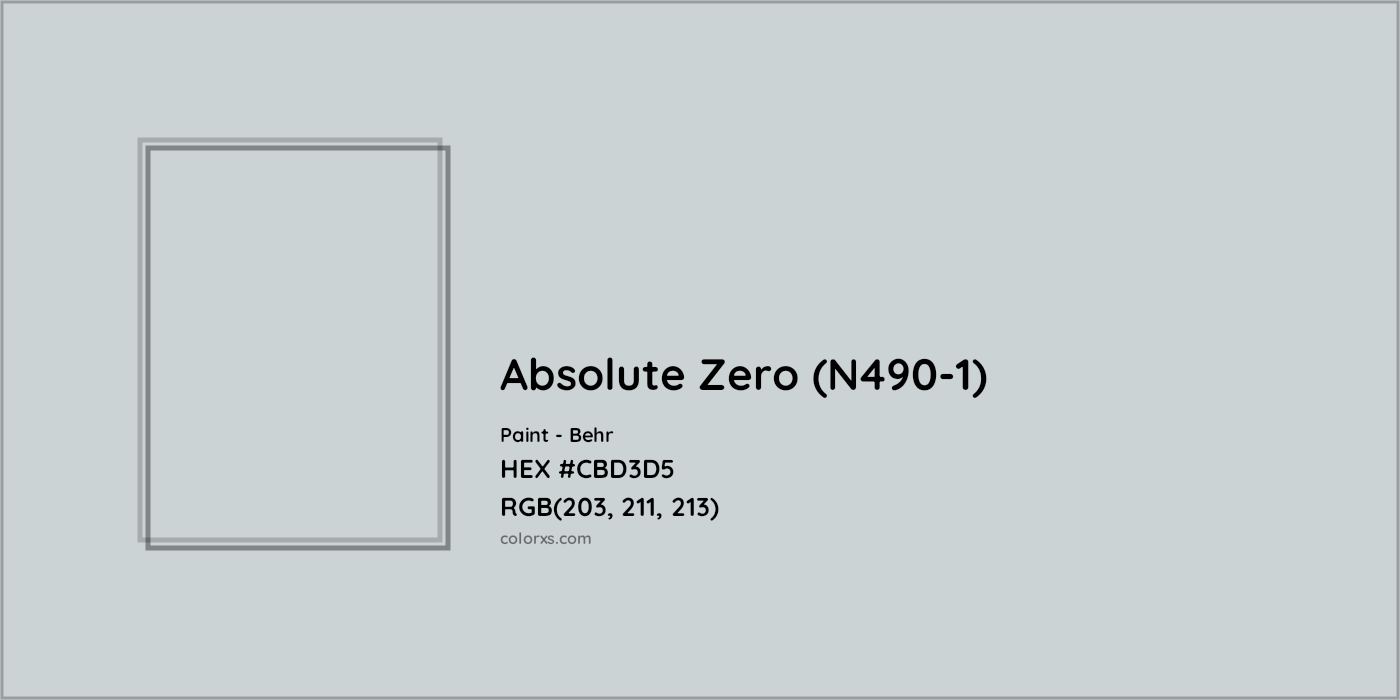 HEX #CBD3D5 Absolute Zero (N490-1) Paint Behr - Color Code