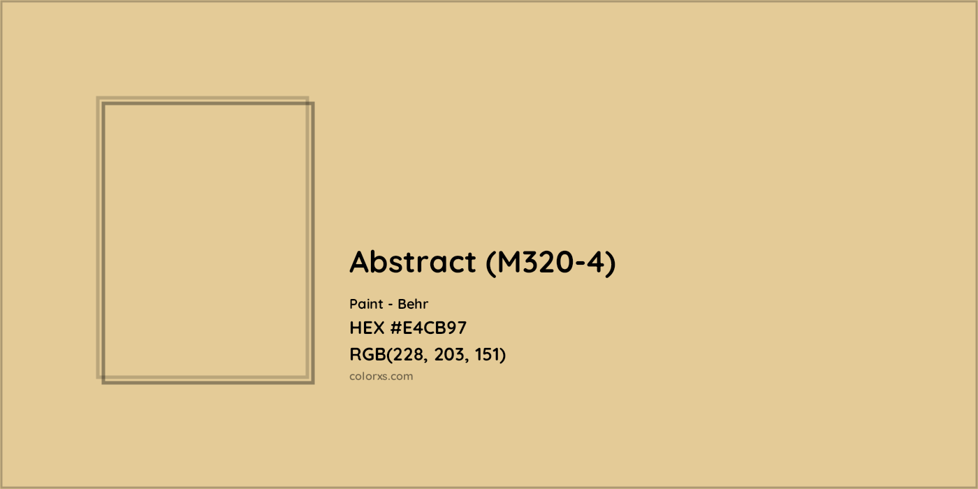 HEX #E4CB97 Abstract (M320-4) Paint Behr - Color Code