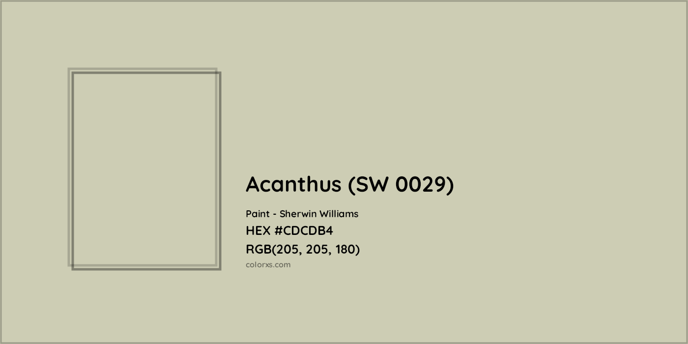HEX #CDCDB4 Acanthus (SW 0029) Paint Sherwin Williams - Color Code