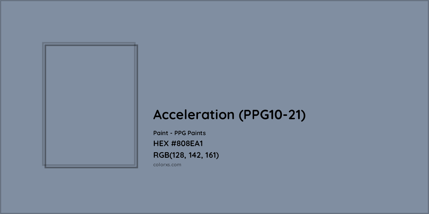 HEX #808EA1 Acceleration (PPG10-21) Paint PPG Paints - Color Code