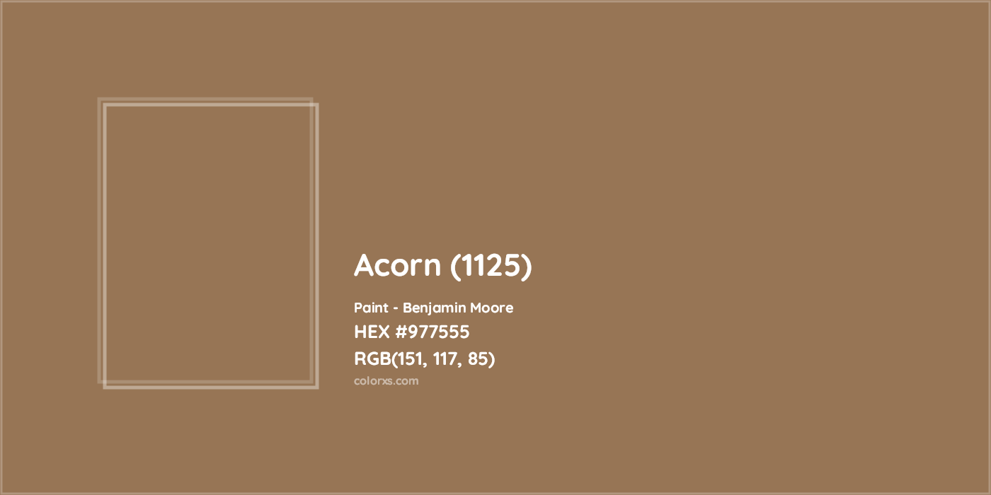 HEX #977555 Acorn (1125) Paint Benjamin Moore - Color Code