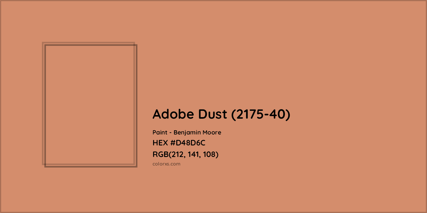 HEX #D48D6C Adobe Dust (2175-40) Paint Benjamin Moore - Color Code