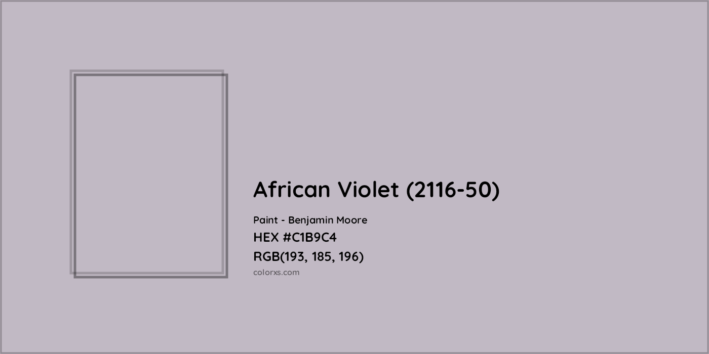 HEX #C1B9C4 African Violet (2116-50) Paint Benjamin Moore - Color Code