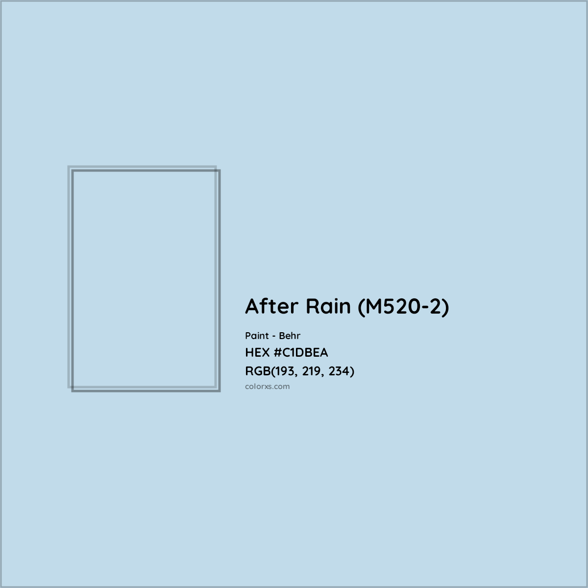 HEX #C1DBEA After Rain (M520-2) Paint Behr - Color Code