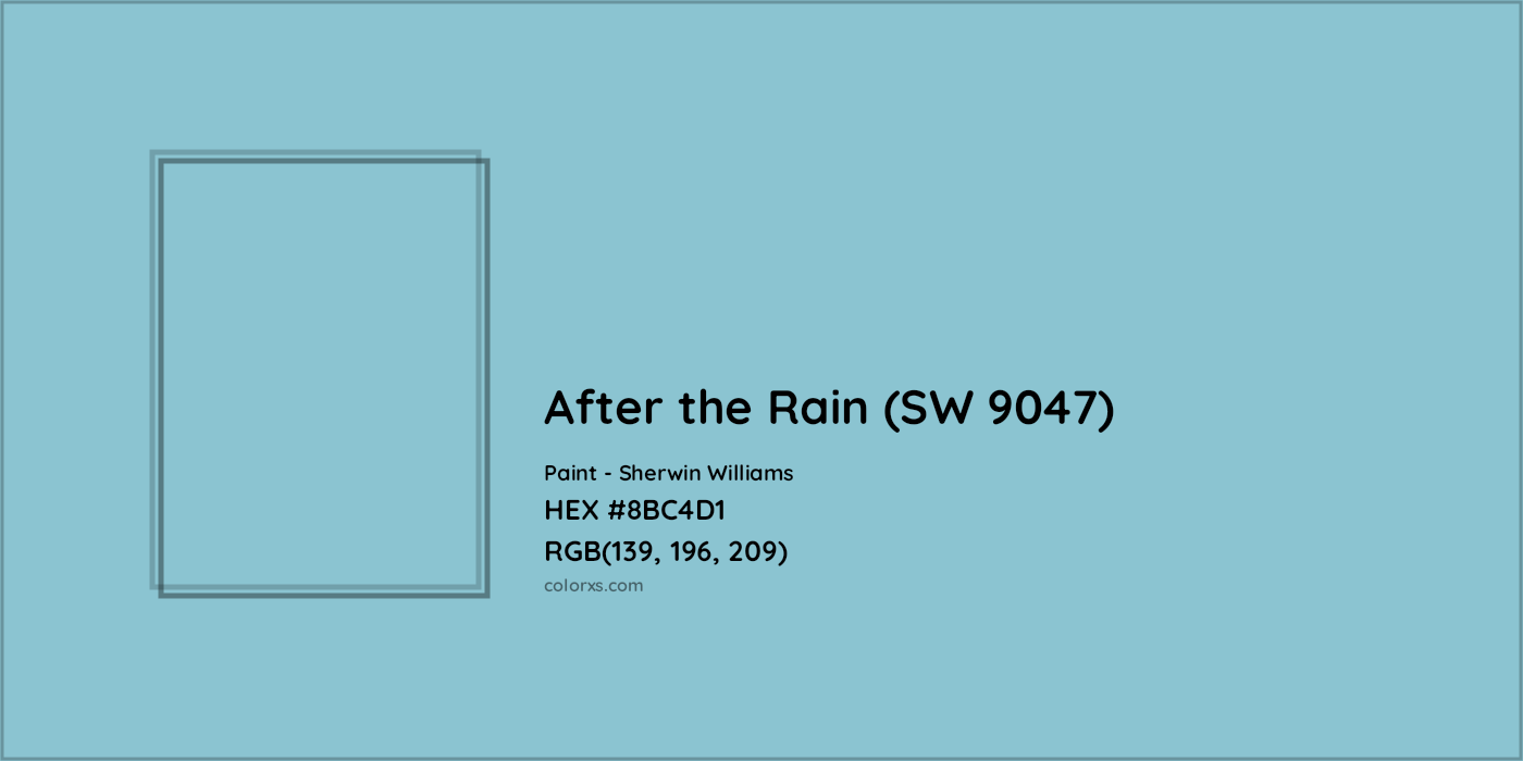 HEX #8BC4D1 After the Rain (SW 9047) Paint Sherwin Williams - Color Code