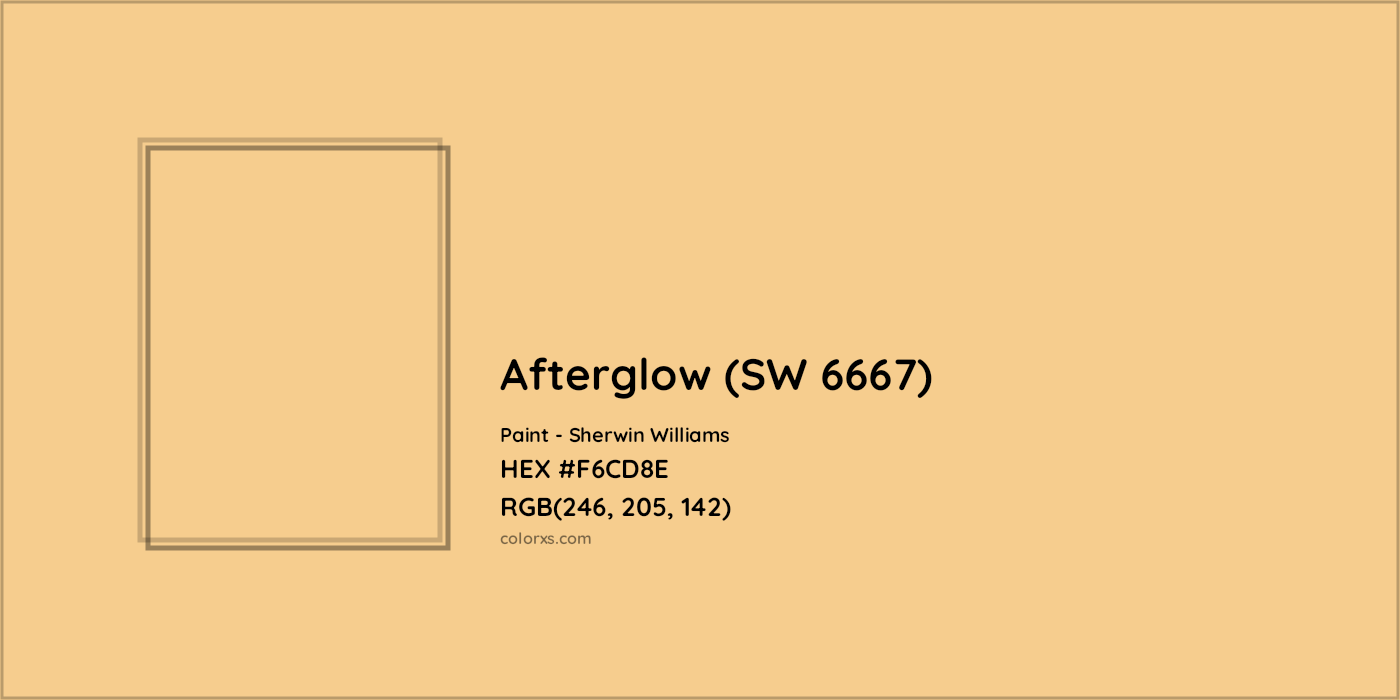 HEX #F6CD8E Afterglow (SW 6667) Paint Sherwin Williams - Color Code