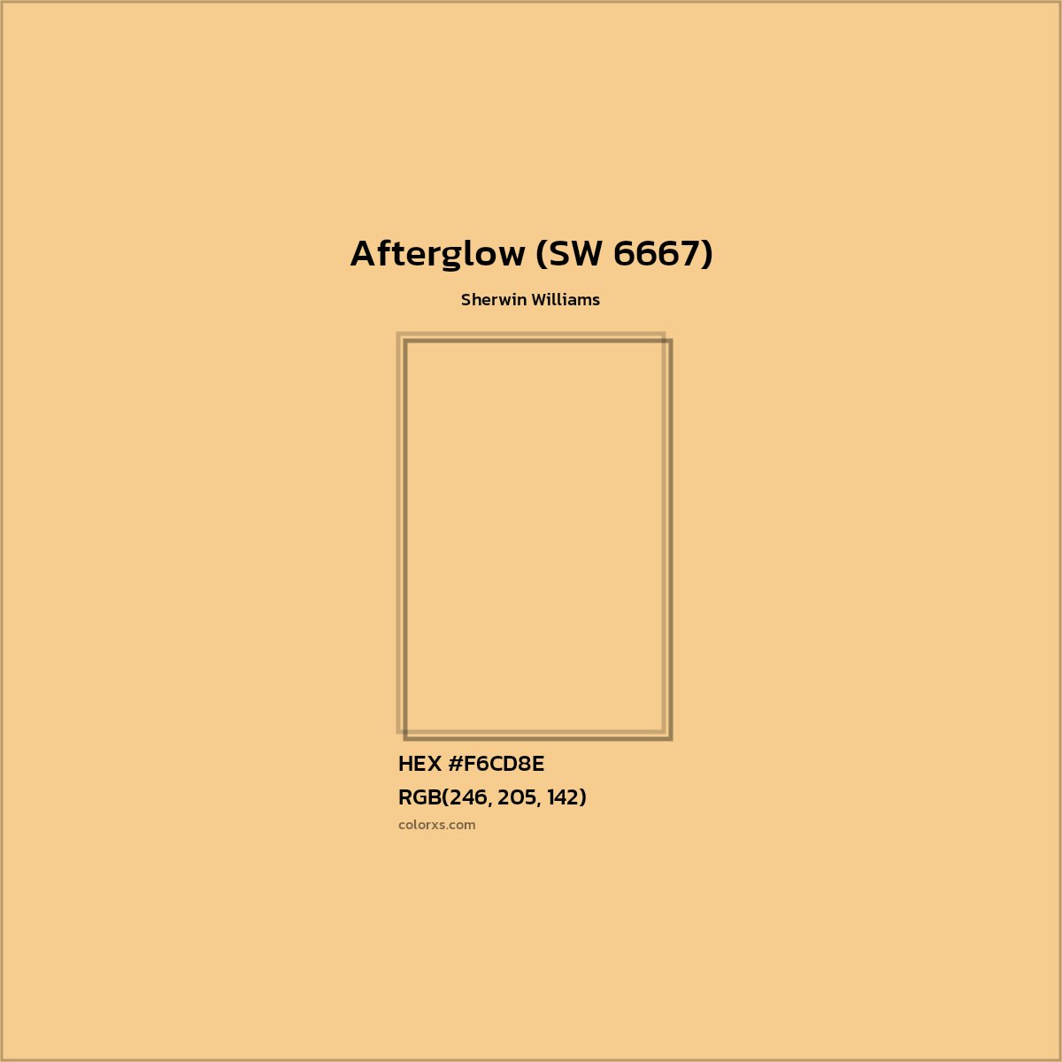 HEX #F6CD8E Afterglow (SW 6667) Paint Sherwin Williams - Color Code