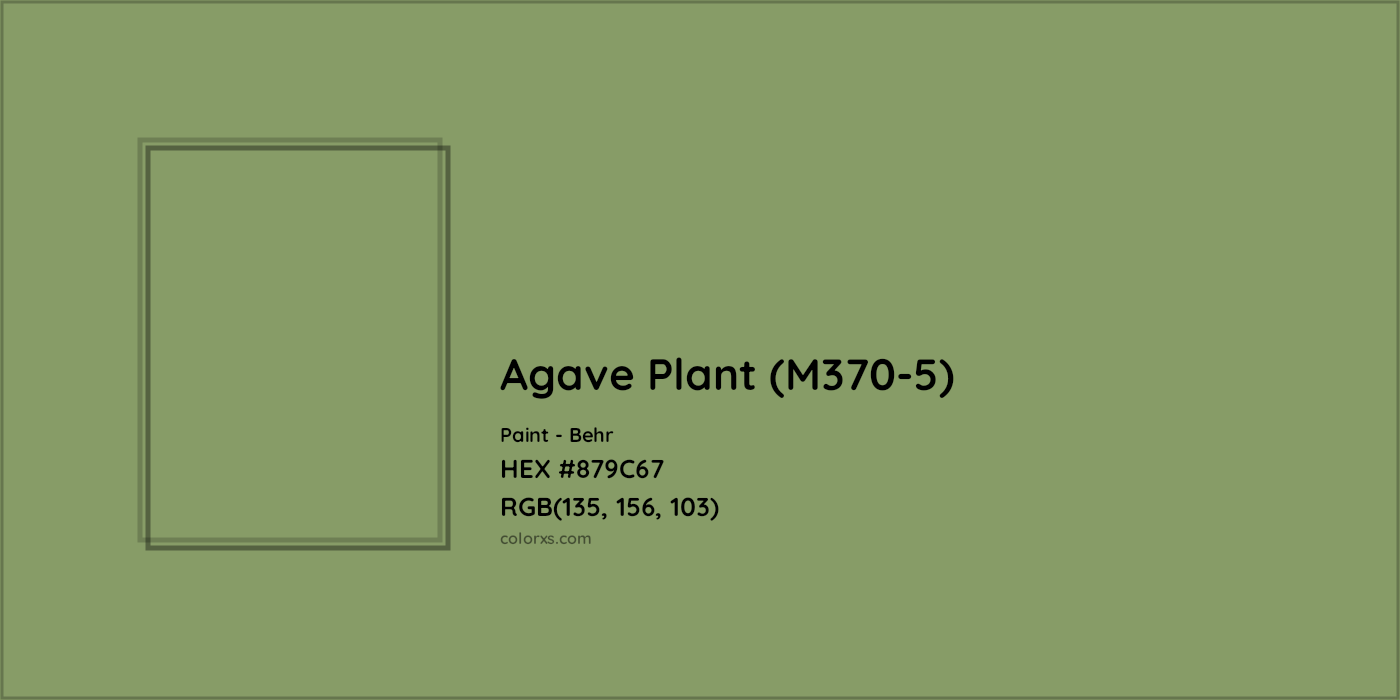 HEX #879C67 Agave Plant (M370-5) Paint Behr - Color Code
