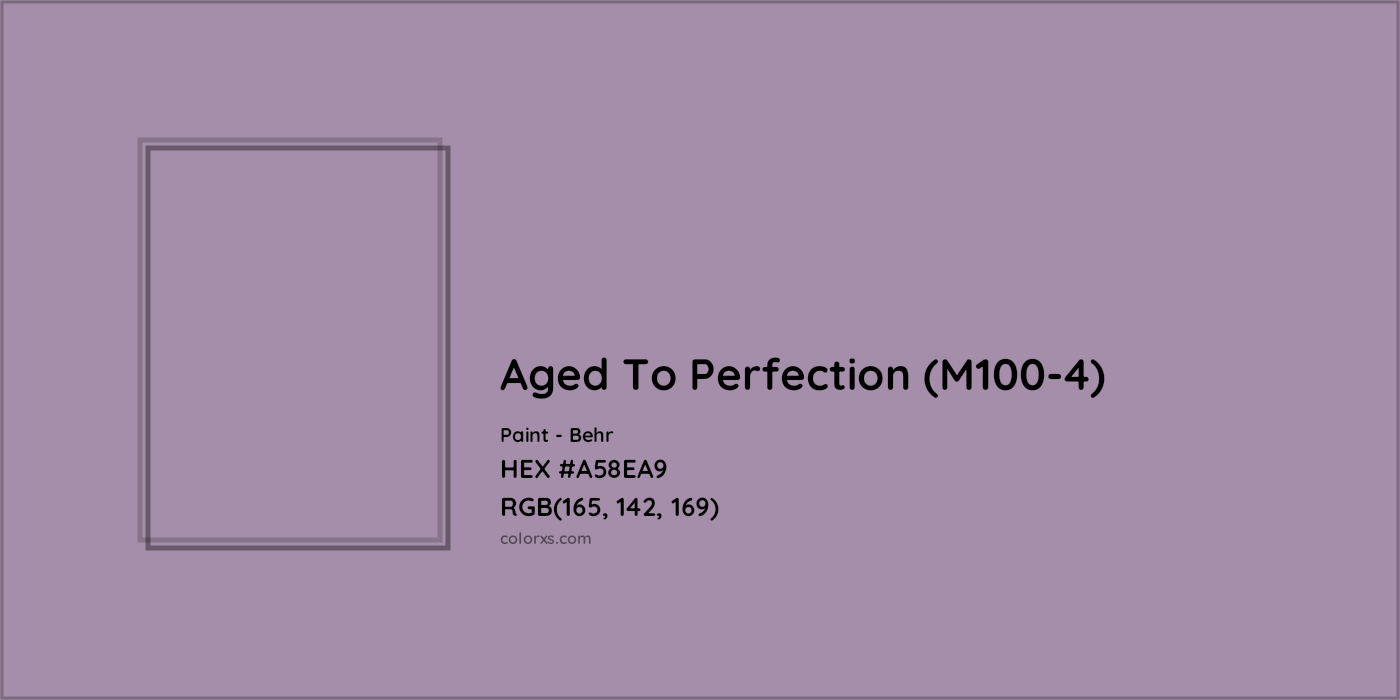 HEX #A58EA9 Aged To Perfection (M100-4) Paint Behr - Color Code